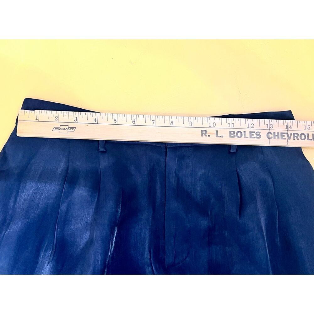 ☀️Endless Rose Satin High Waisted Pleated Cuffed Short Black Womens Size M - Picture 6 of 7